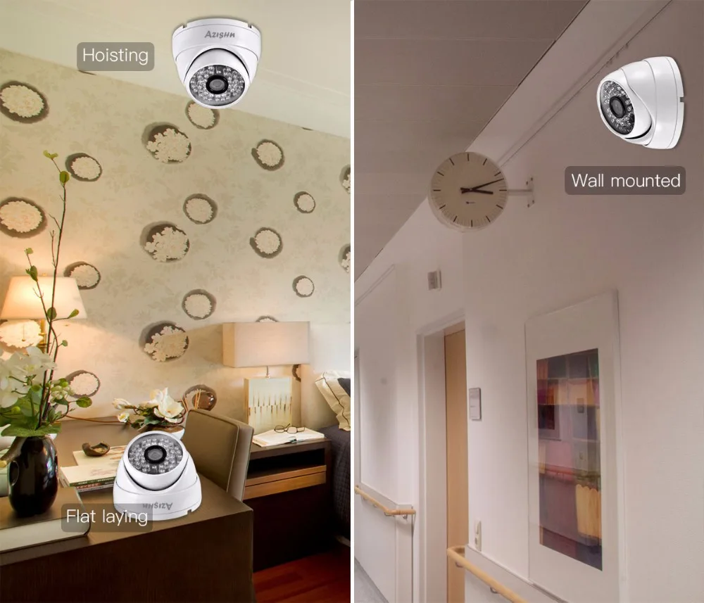 Câmera de Segurança Livre à Prova Vigilância de Metal H.265ai ao ar Azishn Completo Sony Imx307 Sensor 1080 p Poe Dome ip Onvif Dwaterproof Água Cam hd 3mp 3 Câmeras de vigilância
