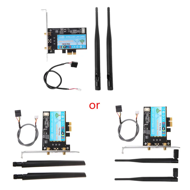 Dual Band 2,4 + 5 г Bluetooth 4,2 Wi-Fi беспроводной мини PCI-Express сети карта для Intel 7265 AC 7260HMW IT-7265HMW 8260