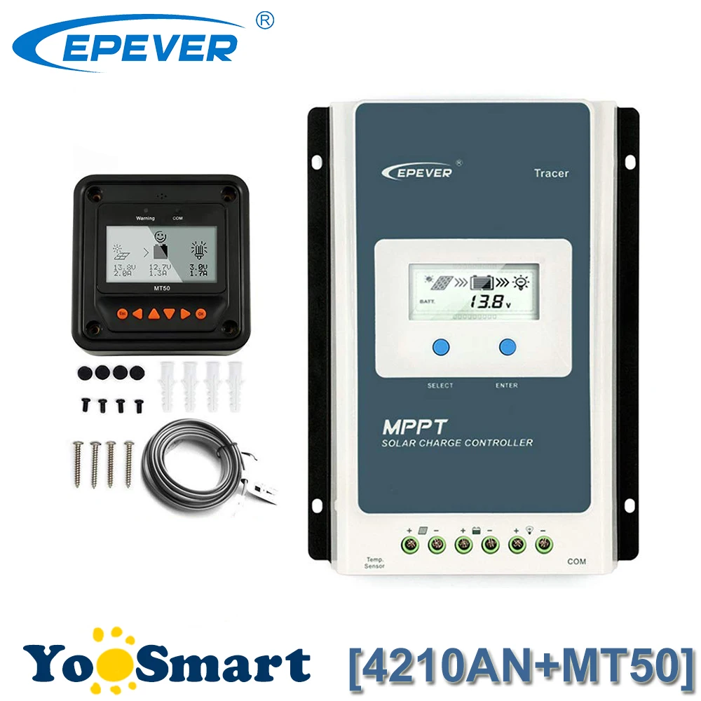 

New Arrival MPPT 40A Solar Charge Controller 12V 24V WIth MT50 Diaplay EPEVER TRACER Solar Charge Regulator EPsloar 4210A