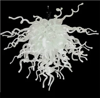 

Free Air Shipping Modern White Blown Glass Art Decorative Chandelier in Dubai