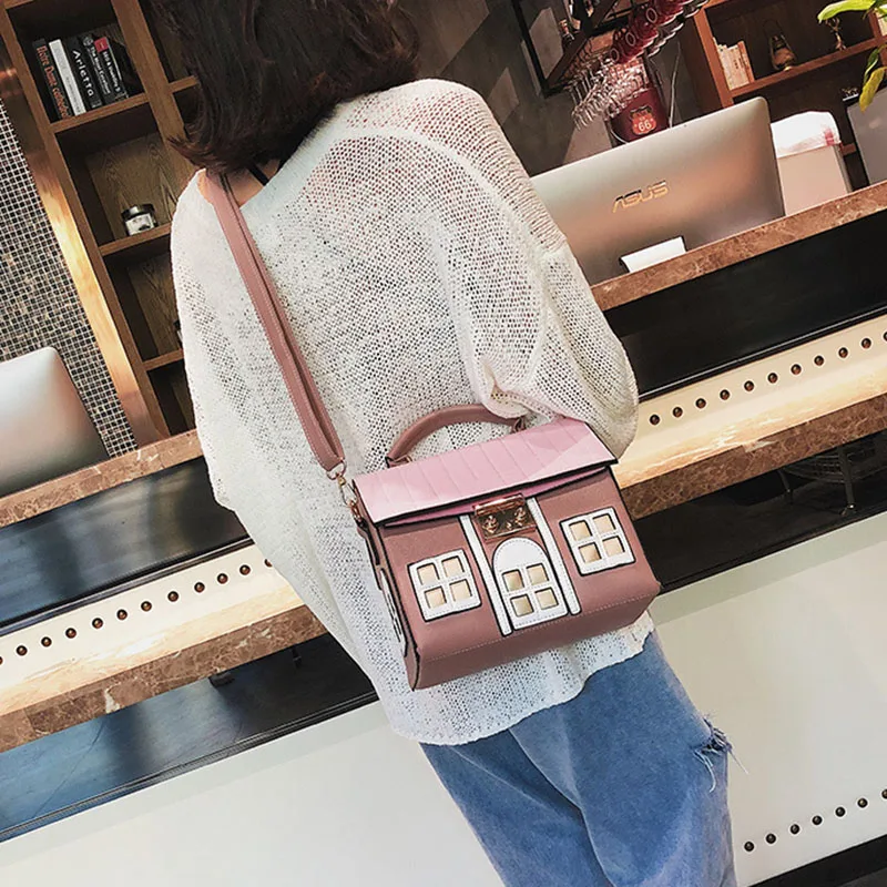 Для женщин плеча Crossbody Сумка Tote Сумочка дом номер Форма корейский стиль PU