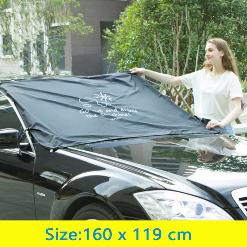 

160 x 119cm Car Sunshade Sun shade Front Rear Window Film Windshield Visor Cover UV Protect Reflector Car-styling High Quality