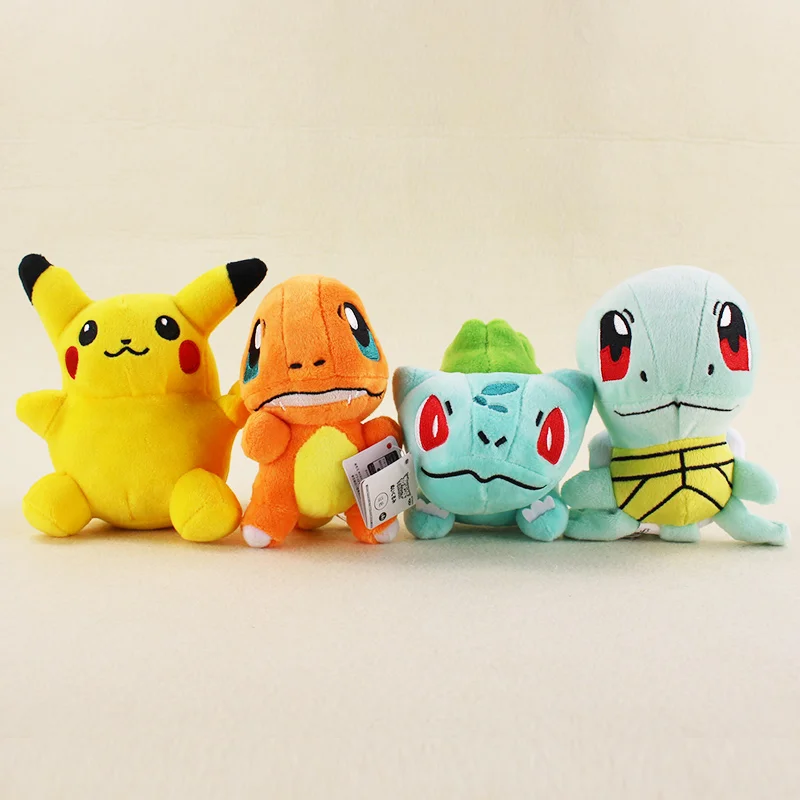 16cm Charmander Bulbasaur Squirtle Plush Toys High Quality Kawaii Anime Plush Toys Gift for Children