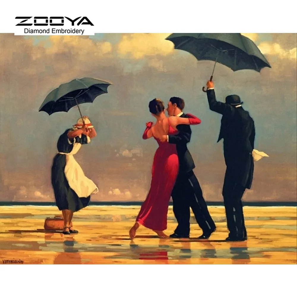 

DIY Diamond Painting Cross Stitch Romantic Couple Dancing Crystal Needlework Diamond Embroidery Full Diamond Decorative BJ485