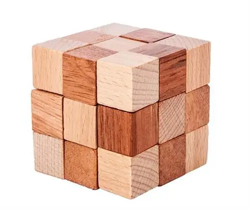 Сложных IQ деревянная головоломка куб разум Логические Пазлы игры и игрушки для взрослых детей