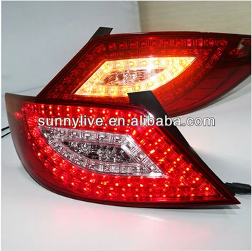 Для Hyundai Accent Verna Solaris светодиодный задний фонарь 2011 2013 год WH красного цвета|tail lamp|led