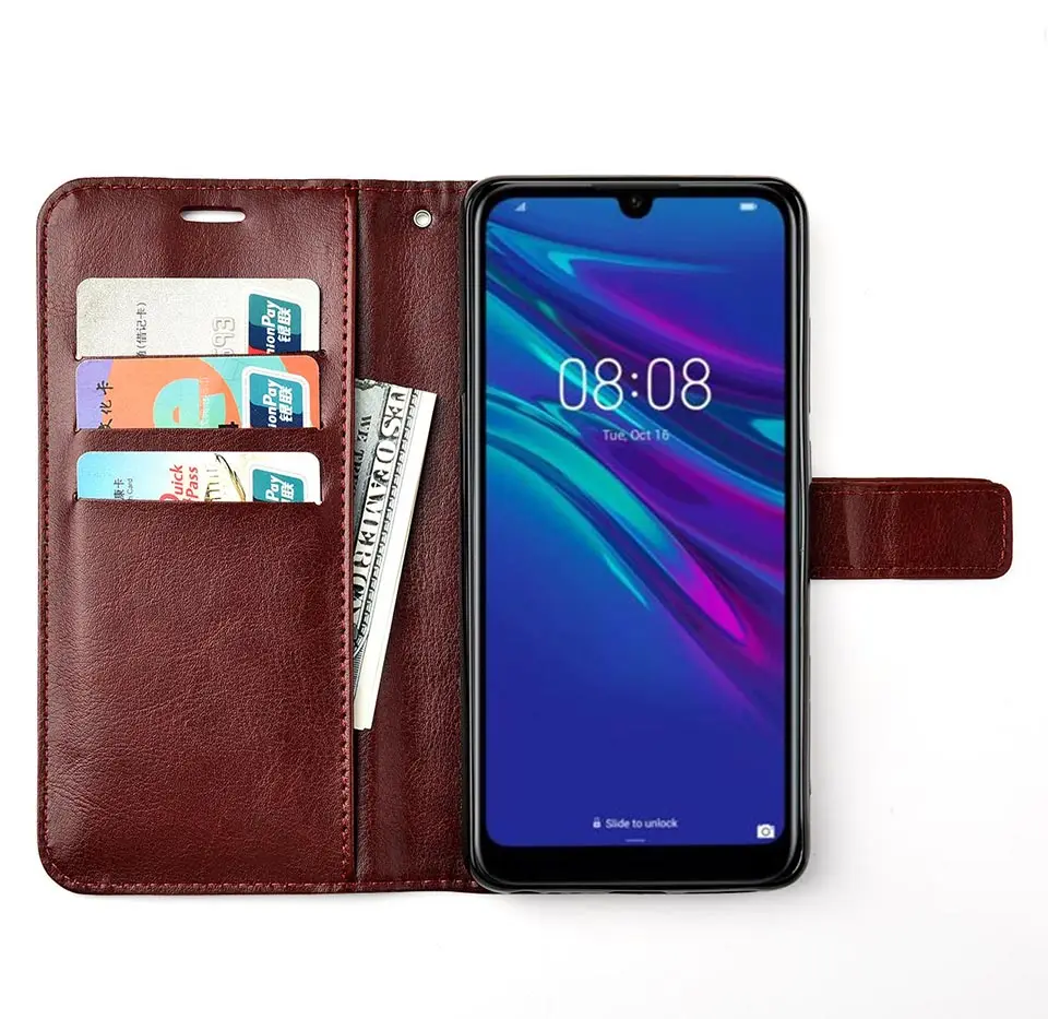 Кожаный чехол книжка для Huawei Y6 2019 Prime MRD LX1 LX1F Y 6 pro Y6Prime|Бамперы| |