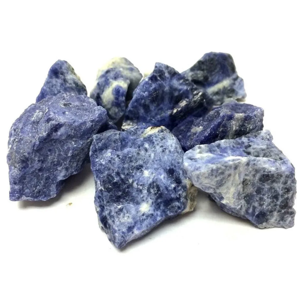 Buy 1/2 Lb Natural Rough Sodalite mineral Blue White Gemstones from Reliable