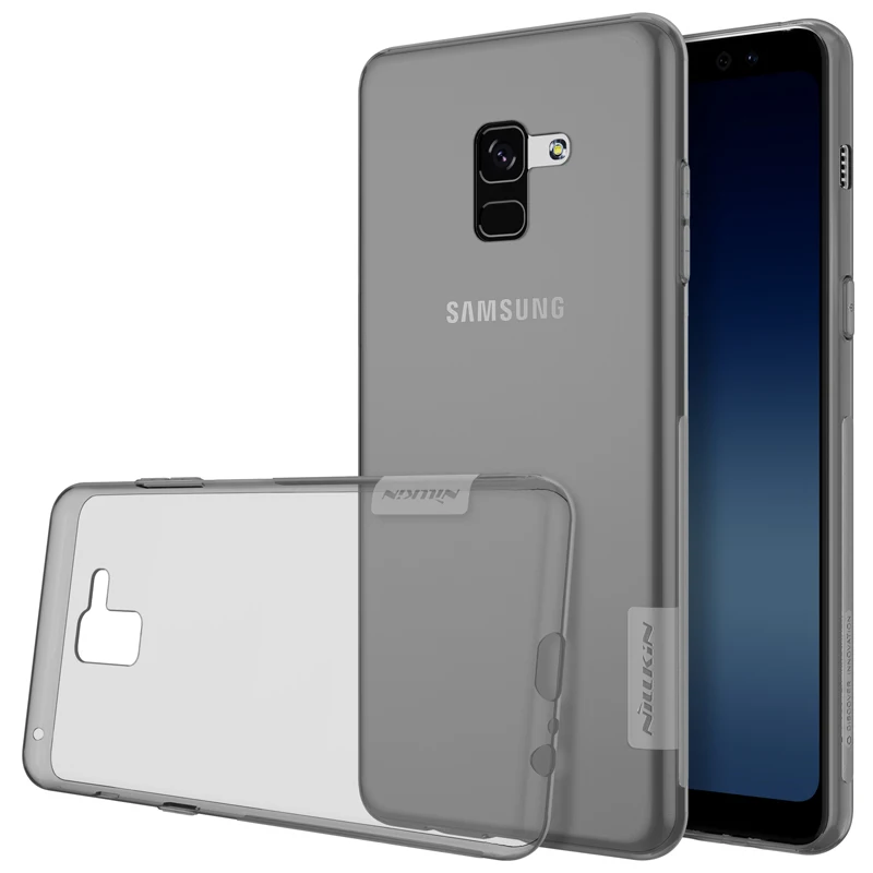 Для Samsung galaxy a8 плюс чехол Nillkin nature прозрачный мягкий кремний ТПУ Protector чехол для galaxy a8 плюс - Цвет: Grey