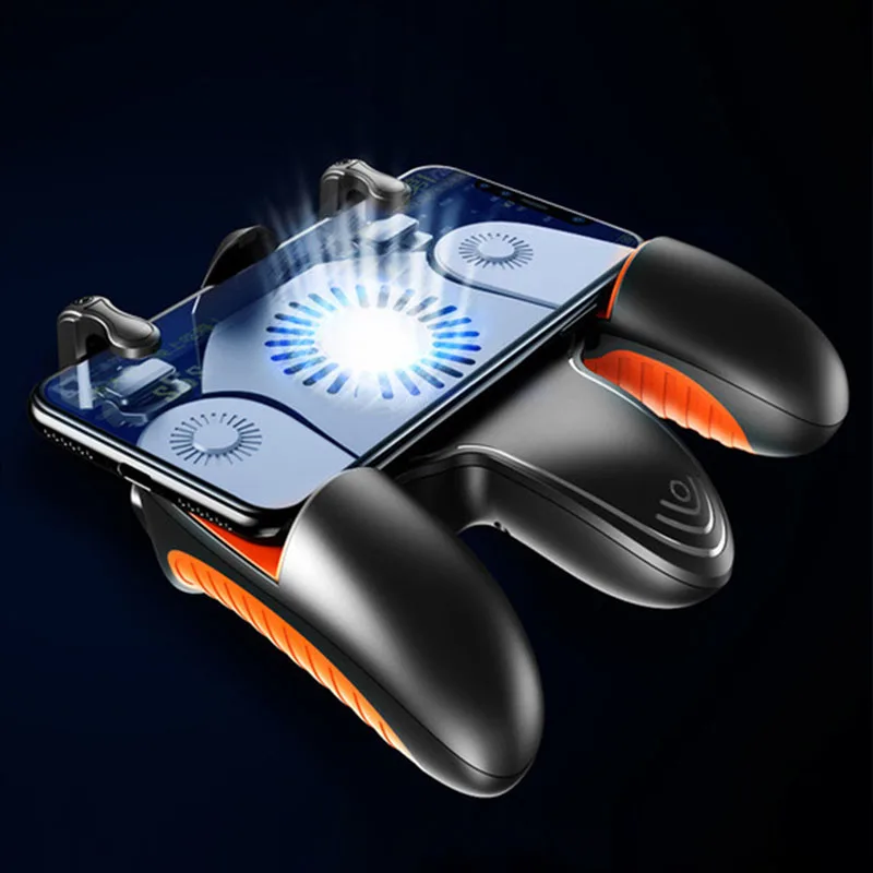 PUBG мобильный Джойстик контроллер кулер геймпад Бесплатный огонь L1R1 с вентилятором охлаждения для мобильного телефона игровой контроллер Джойстик кнопки