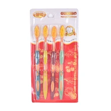 4 шт. мягкая бамбуковая древесная нано-щетка Домашний Уход за полостью рта двойные ультра мягкие зубные щетки Здоровье зубов