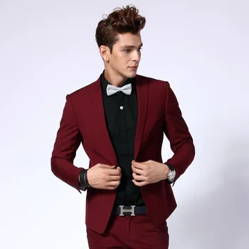 

Wedding swallowtail men's new Lang suit two pieces of wine red suit set, custom new Lang best man best wedding swallowtail suit