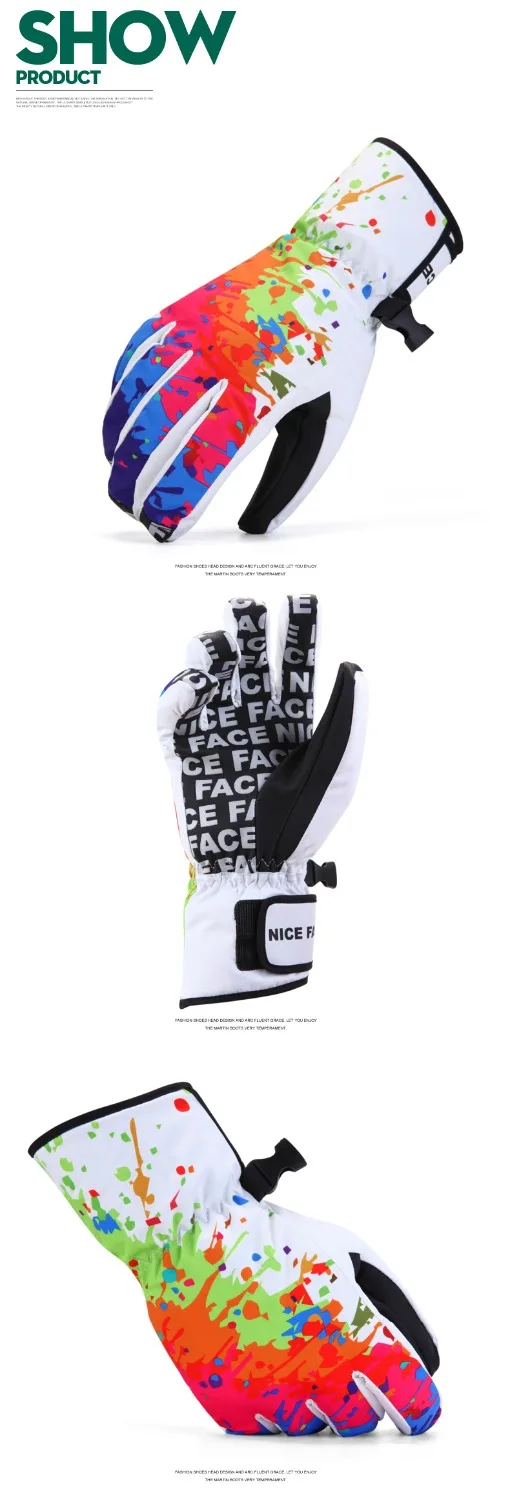 Nova mulher luvas de esqui snowboard snowmobile