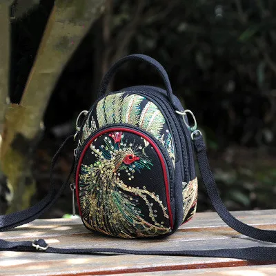 

Fashion National embroidery Mini Shopping Handbags!Nice Animal Embroidered Lady Shoulder&Crossbody bags Hot Multi-layer Carrier