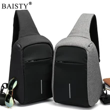 Новая простая дизайнерская мужская нагрудная сумка-мессенджер брендовая Противоугонная дизайнерская мужская сумка через плечо для Ipad высокого качества