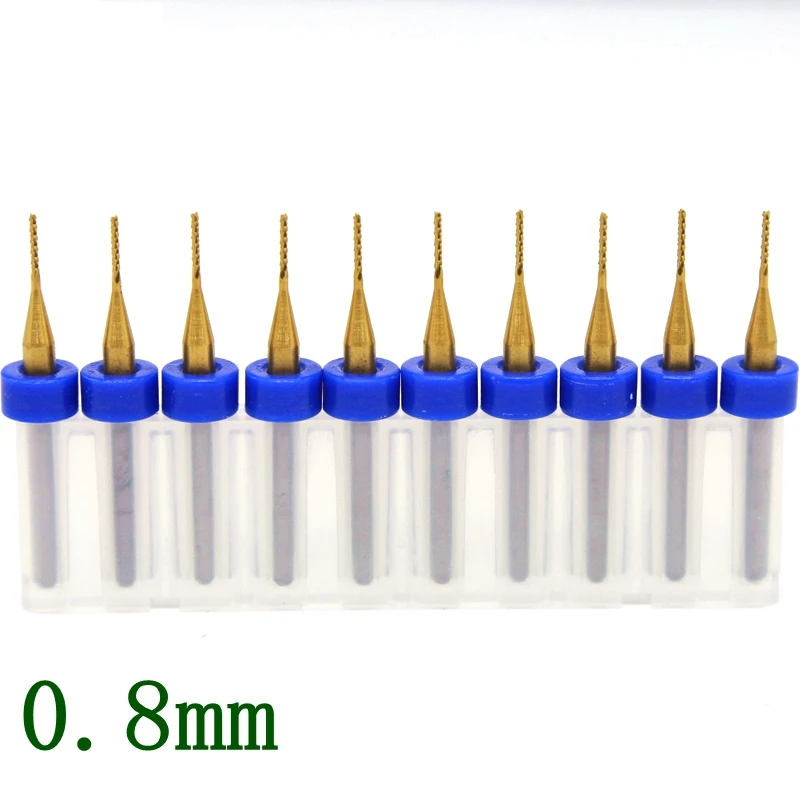 CNC резак PCB 10 pcsCNC Маршрутизатор Инструменты 0,8 мм миниатюра резьба лазерной резки Вольфрам карбида фрезерные металла ferramentas