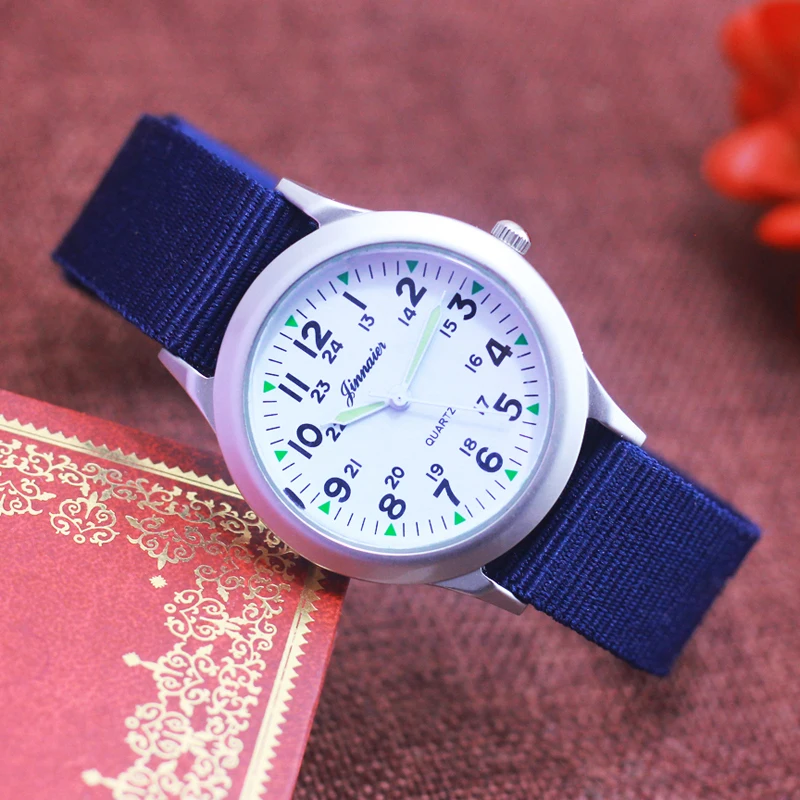 2024 JINNAIER New Famous Brand Men Children Boys Girls Fashion Cool Quartz Saber Watches Students Canvas Electronic Wristwatch 5