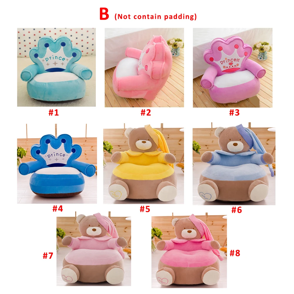 Infantil Baby Seat Sofa Cartoon Animal Bean bag Chair Car Sofa kids Cover Baby Sofa Plush Toy Feeding chair Puff asiento Seats