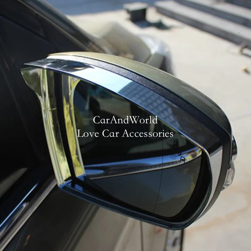 

Side Door Rear View Mirror Rain Eyebrow Cover Guard Visor Trims For Ford Ecosport 2013 2014 2015 2016 2017 Car Styling Accessory