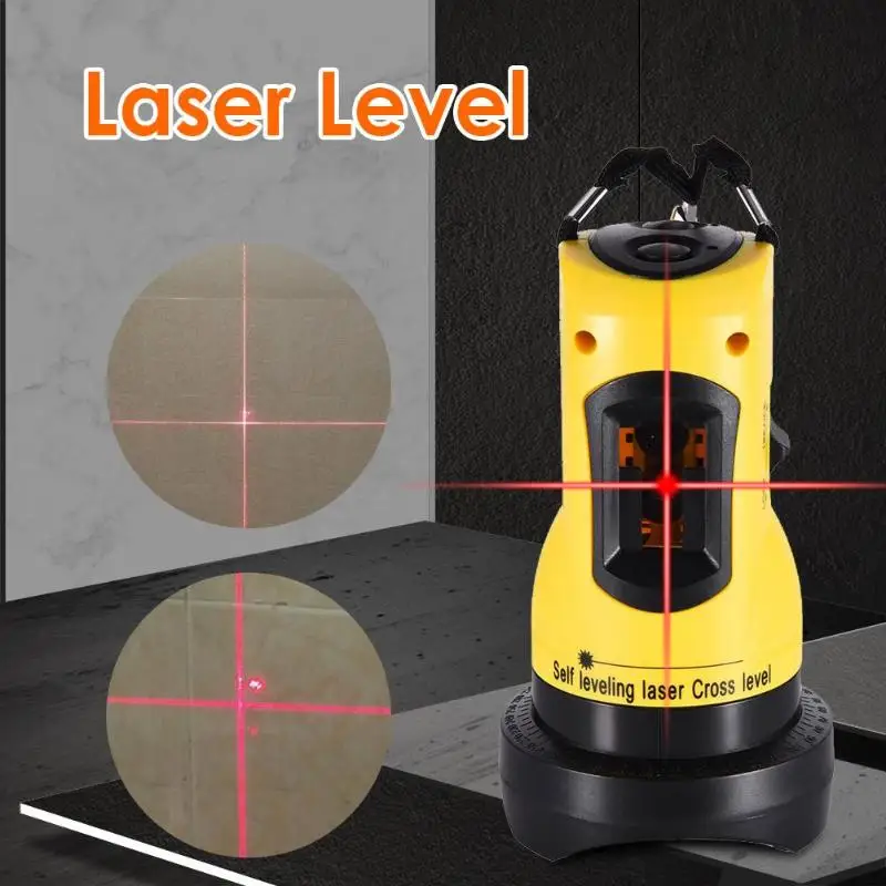 

SL202 High Precision 2 Line Cross Self-Leveling Laser Level Instruments Measuring Instruments 5 lines 6 points for Construction