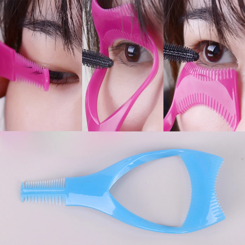 

Eyelash Tools 3 in 1 Makeup Mascara Shield Guide Guard Curler Eyelash Curling Comb Lashes Cosmetics Curve Applicator Comb