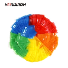 HARDIRON 500 шт, пять цветов, красный, желтый, синий, зеленый, оранжевое на молнии, герметичный пакет для хранения ювелирных изделий, пластиковая посылка Pouchs