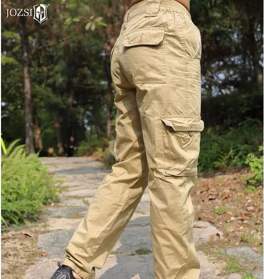 Уличные мульти-карманные армейские тактические походные брюки мужские спортивные охотничьи тренировочные брюки из чистого хлопка длинные мужские брюки комбинезоны