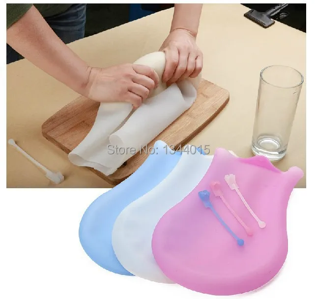 1500ml 1kg Flour Pouch Soft Porcelain Silicone Kneading Dough Bag For Flour Mashed Potatoes Pastry Blenders