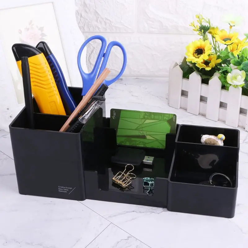

1 Pc Pencil Holder Multifunctional Pen Holder Desk Organizer Holder Box Office School Stationery Office Accessories
