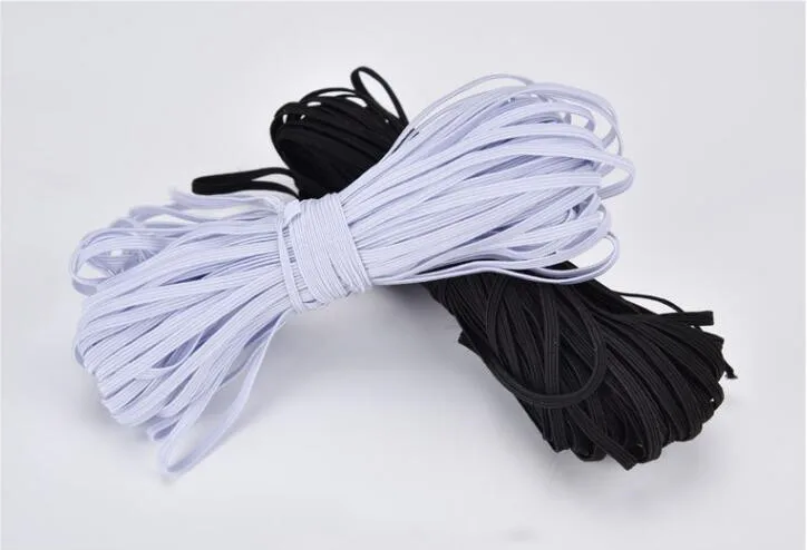 5Meters 1-6CM Black/White High Elastic Band Nylon Webbing Spandex Ribbon Garment Trousers Hair Tie Dress Lace Sewing Accessories