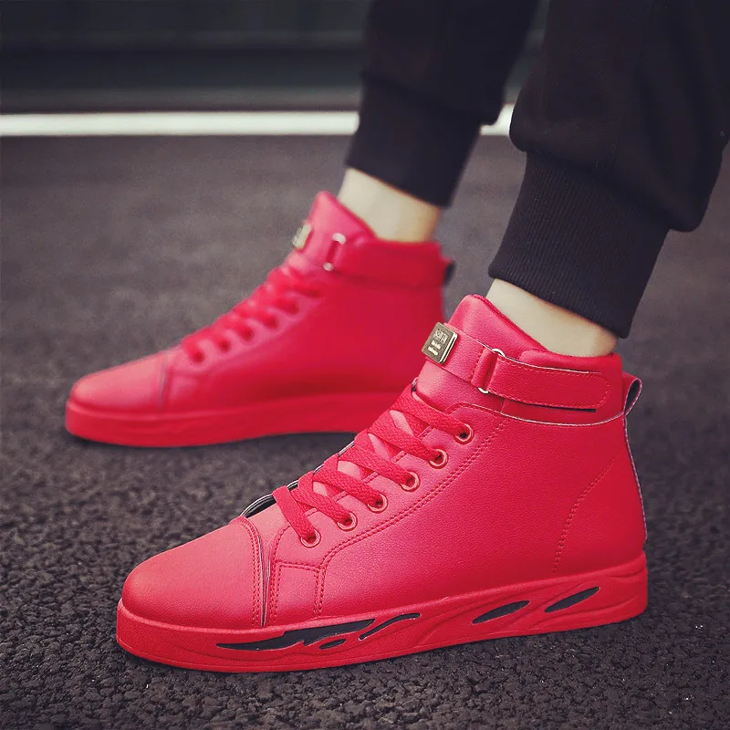 Winter Martin Shoes Male Korean Version Fast Red Man High-top Boots Trend Wild Social Guys Boots