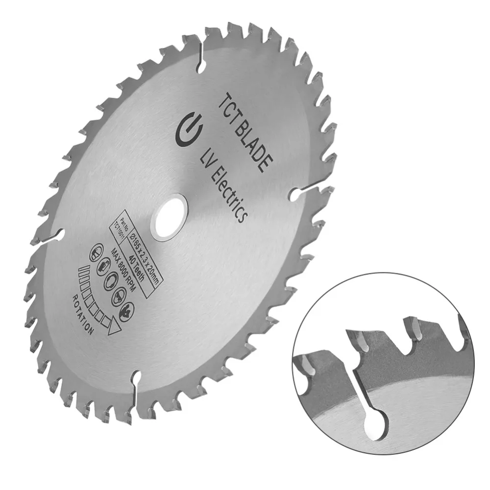 165mm X 20mm 40 Teeth Saw Cutting Blade Diamond Circular Cut Saw Wood ...