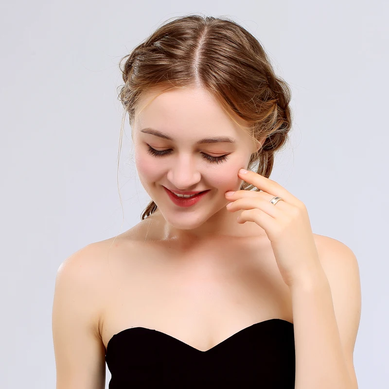 Кольцо обручальное золотистое с фианитом 7 мм для мужчин и женщин|lovely couple rings|wedding