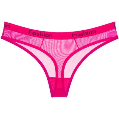 Sexy Ladies Underwear Women Crotch Cotton Mesh Transparent Briefs Soft Hollow Out Panties String Thongs Sex Lingerie Panties
