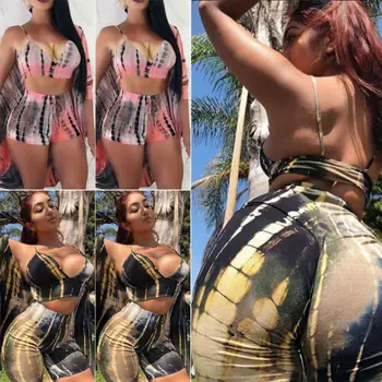 

Women 2PCS Gradient Tracksuit Sleeveless Skinny Slim Vest Tank Top Set Jogging Pants Lounge Sports Suit