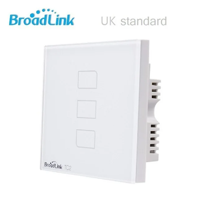 UK Standard Broadlink TC2 3 Gang Remote Control Light Switch, Wireless