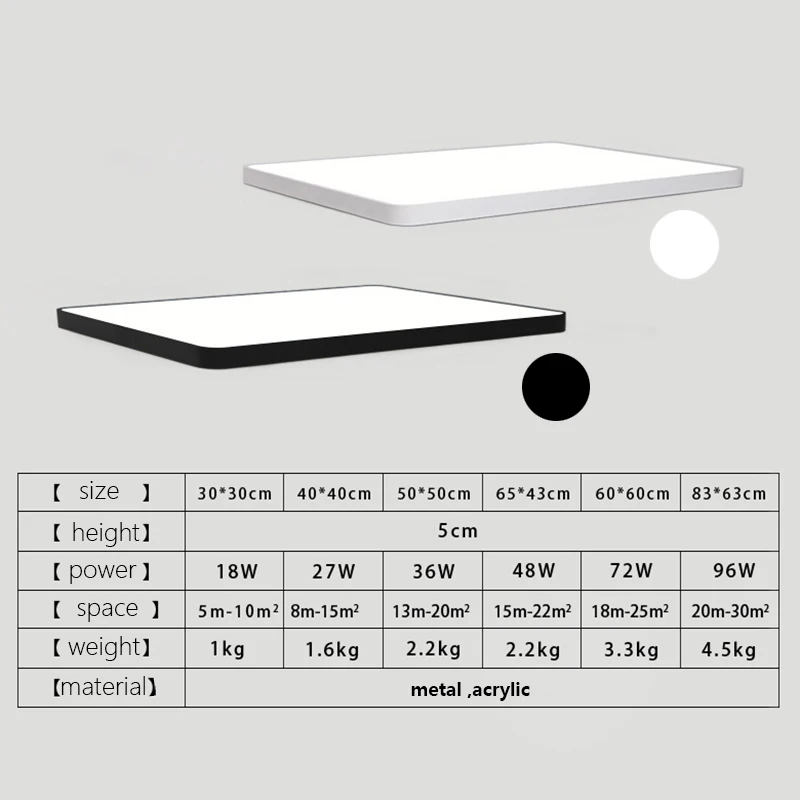 Светодиодный потолочный светильник для гостиной, современный потолочный светильник для кухни/спальни, ультра-тонкий круглый/квадратный потолочный светильник s