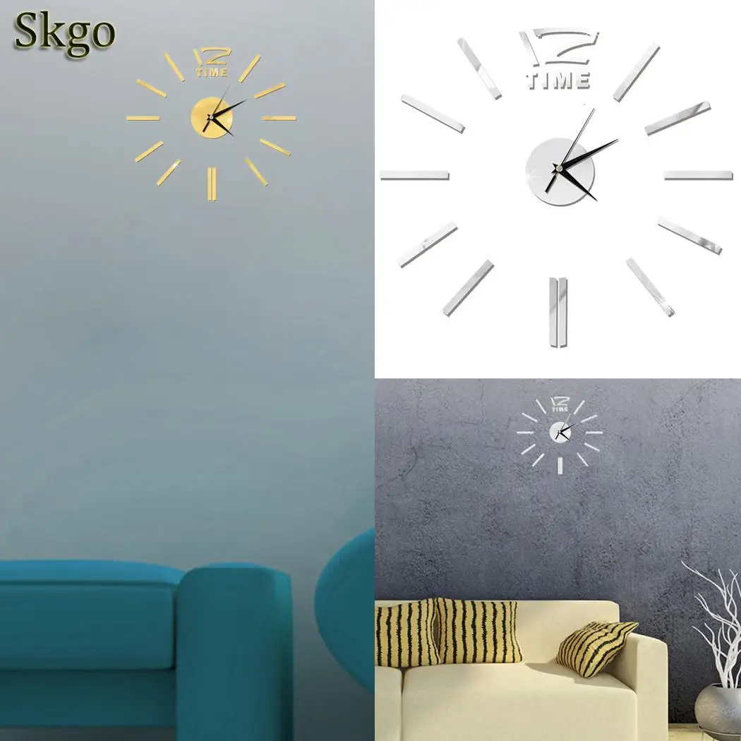 2018 Высокое качество 3D большие креативные настенные наклейки модные часы для