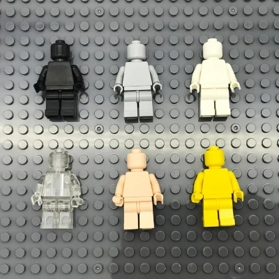 

5 piece set MOC digital model different color plain map custom brick 90398 statue building block toy compatible LegoINGly