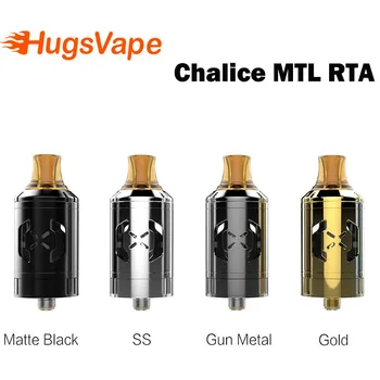 

Hugsvape Chalice MTL RTA 2ml 24MM Rebuildable Atomizer With 510 Thread Newest Ecig Vape Tank