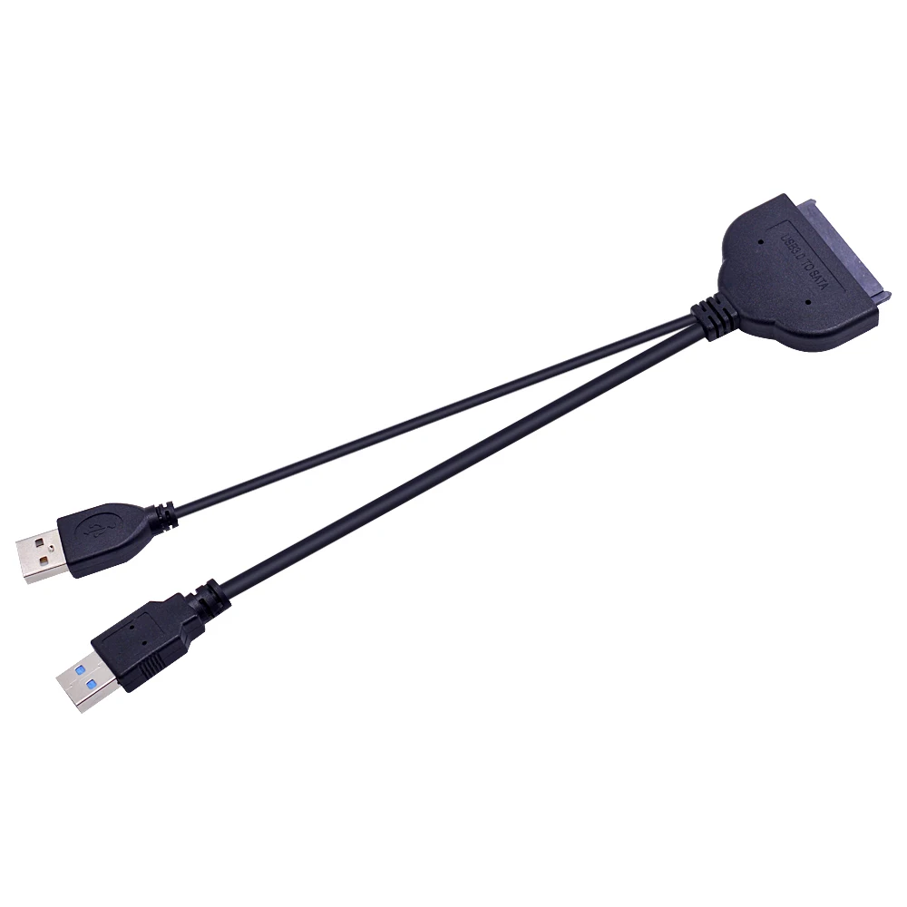 CHIPAL 5 Гбит/с USB 3 0 на SATA 22Pin кабель адаптер USB3.0 III конвертер с 2 Питание для &quotжесткий