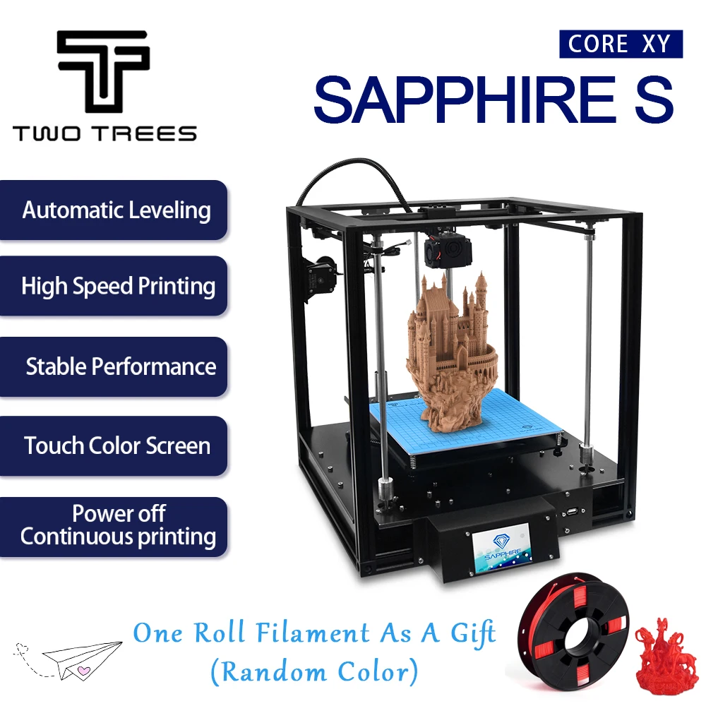 

TWO TREES 3D Printer Sapphire S High-precision CoreXY Aluminium Profile Frame Big Area Kit Core XY structure Automatic leveling