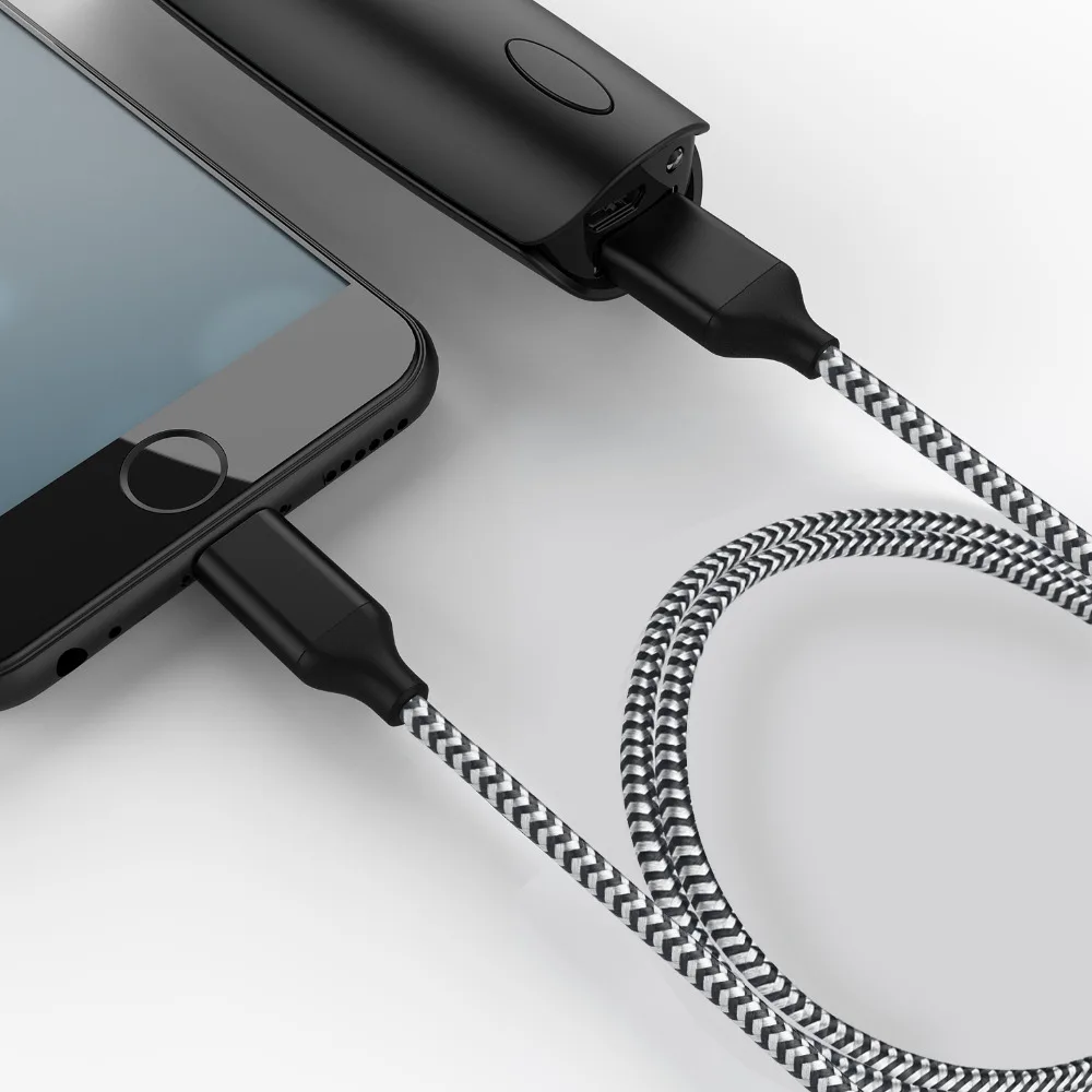 TeckNet зарядный кабель Micro usb type C зарядное устройство для iPhone кабель 1 м 2.4A/5 В провод для быстрого заряда тип-c USB кабель телефонные кабели