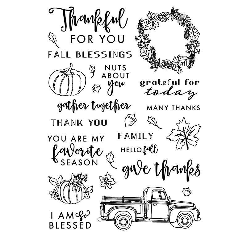 

AZSG Farm Car Silicone Clear Stamps/Seal For DIY Scrapbooking Decorative Card Making Craft Fun Decoration Supplies