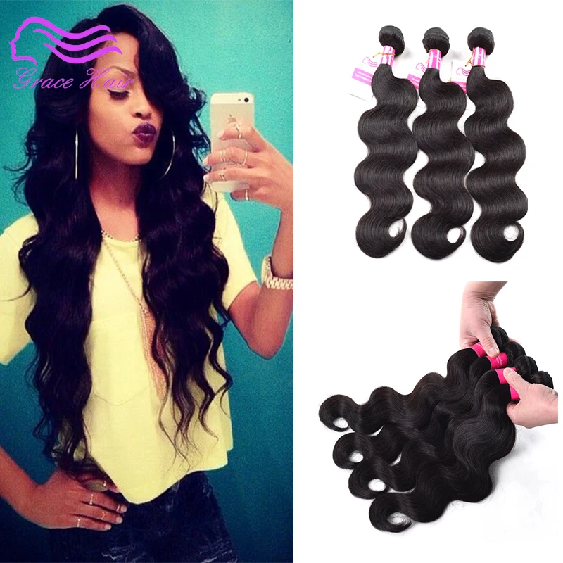 7A Unprocessed Virgin Hair 4 Bundles Peruvian Body Wave Ali Moda Human Extensions |