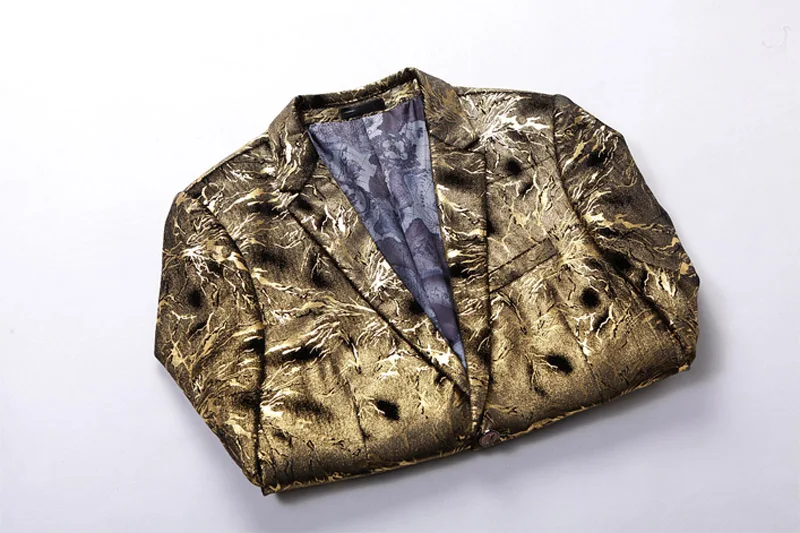 Spring And Autumn Slim Youth Men'S Business Casual Party Dress Men'S Suit Local Gold Gold Stamping Men'S Blazer