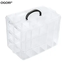 30 Grilles En Plastique Transparent Boîte De Rangement Pour Jouets Anneaux Bijoux Afficher Organisateur Maquillage Case Artisanat Porte-Conteneur porta joias