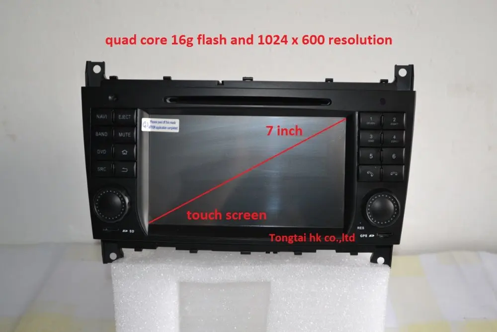 Sale 7" Android 7.1 for mercedes w203,clk w209 2din car dvd,gps navigation 3G,Wifi,radio,bluetooth,Steering wheel Canbus Free 8g map 3