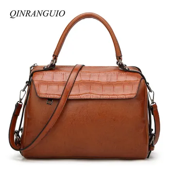 

QINRANGUIO Bags Handbags Women Famous Brands 2020 Women Leather Handbags Fashion Women Bag High-quality Crossbody Bags for Women