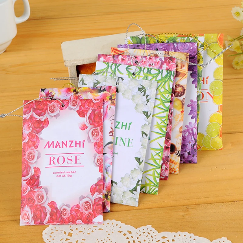 

1PC 9 Kinds Smell Lavender Car Wardrobe Sachet Air Fresh Aromatherapy Natural Smell Incense Sakura Ocean Refreshing Scent Bag